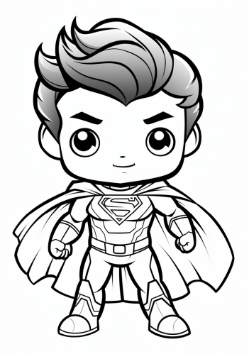 Superman coloring pages easy for kids