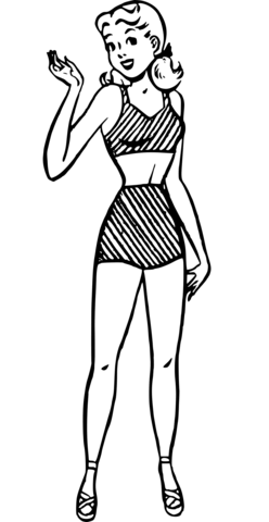 Underwear girl coloring page free printable coloring pages