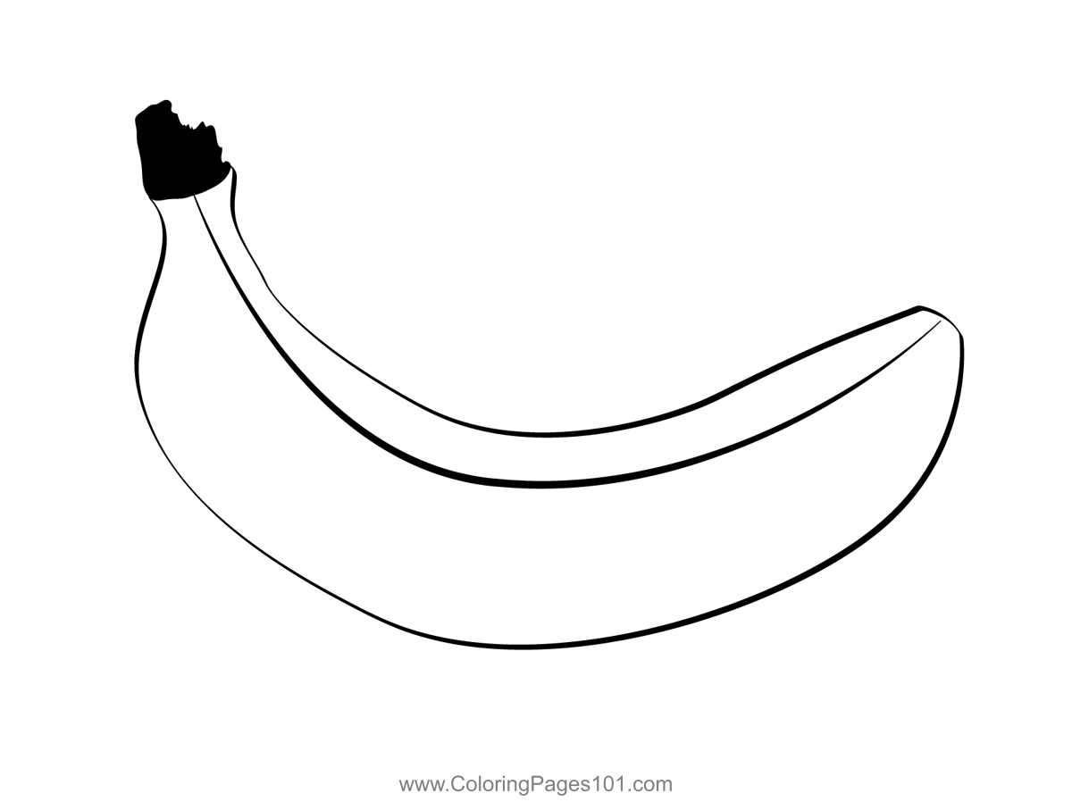 Banana coloring page for kids