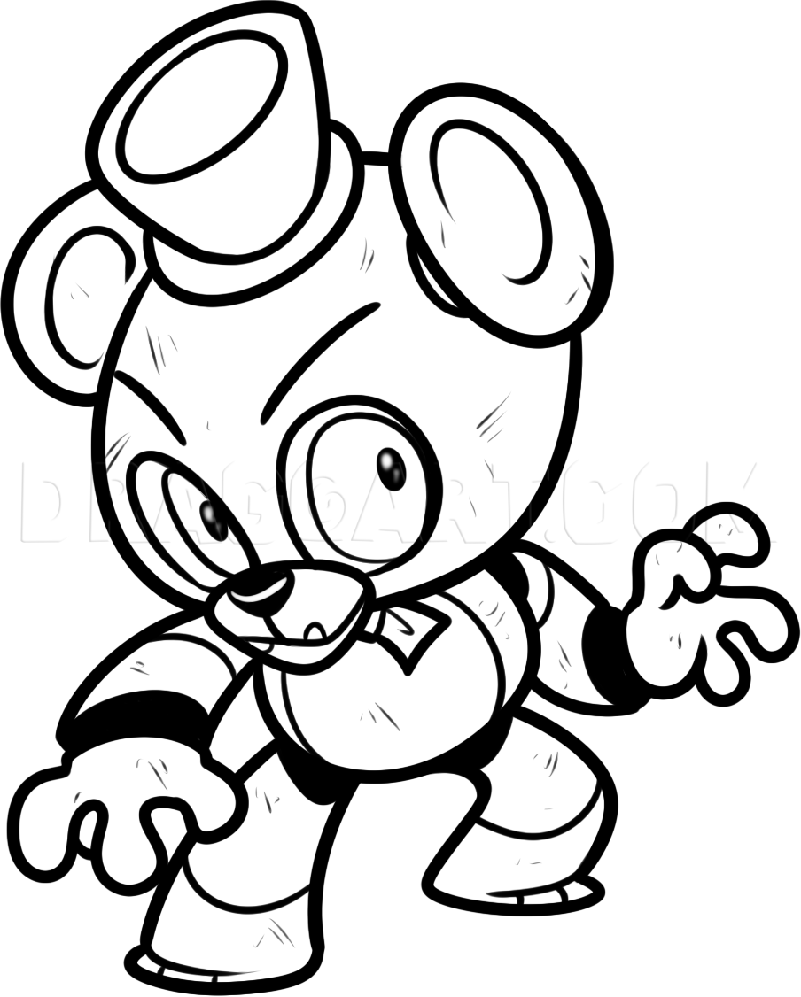 How to draw chibi freddy fazbear five nights at freddys step by step drawing guide by dawn dragoaâ fnaf coloring pages dragon coloring page coloring pages