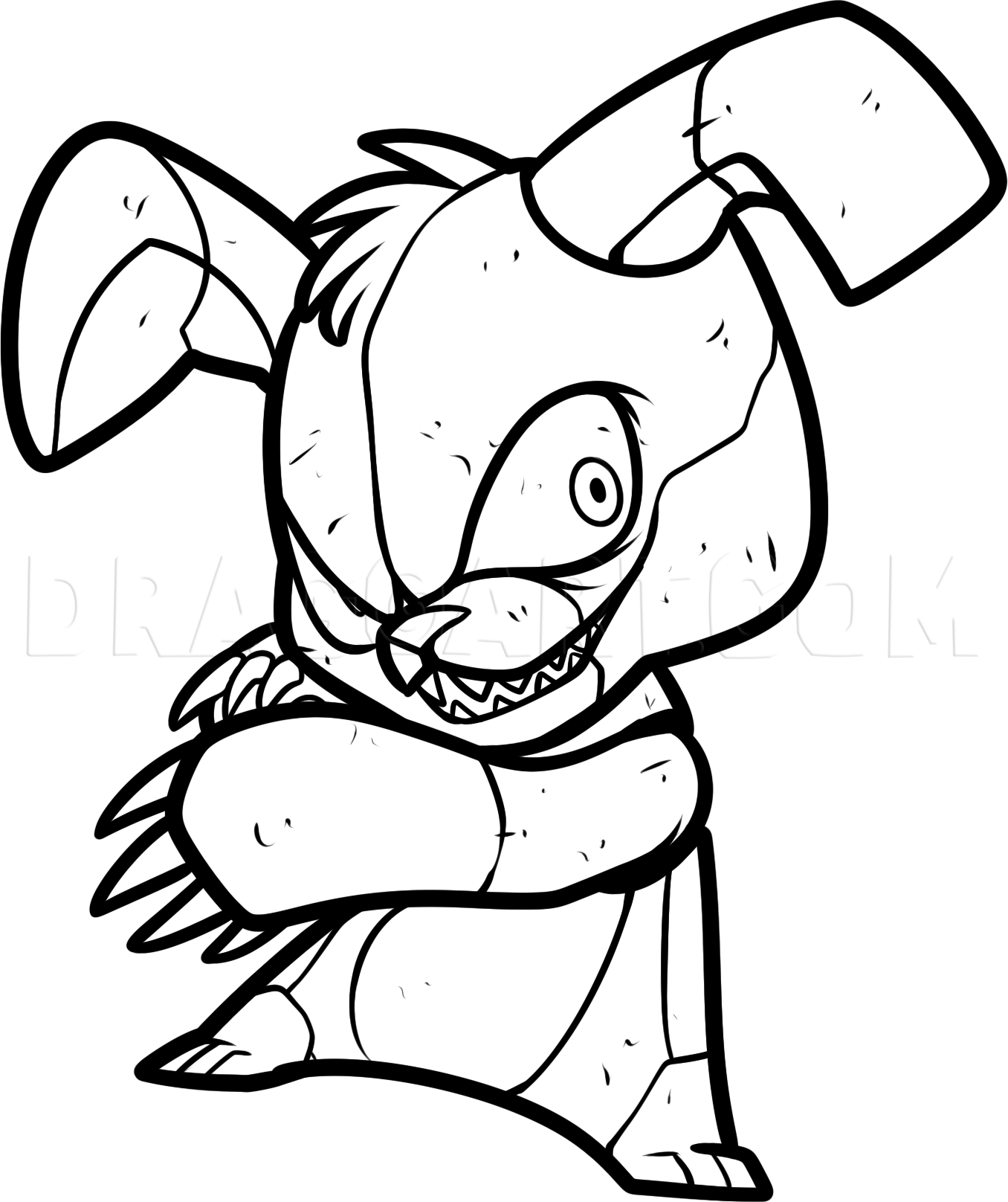 How to draw bonnie from five nights at freddys step by step drawing guide by dawn dragoart fnaf coloring pages cartoon coloring pages coloring pages