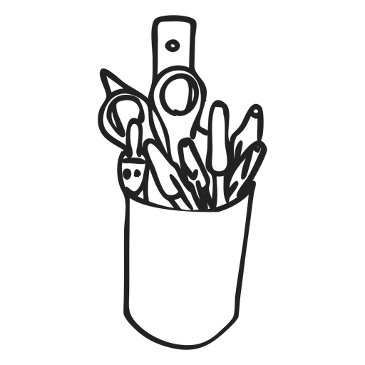 Diseão png y svg de doodle de taza de lãpiz para camisetas