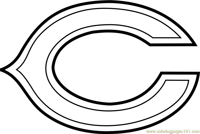 Chicago bears logo coloring page for kids