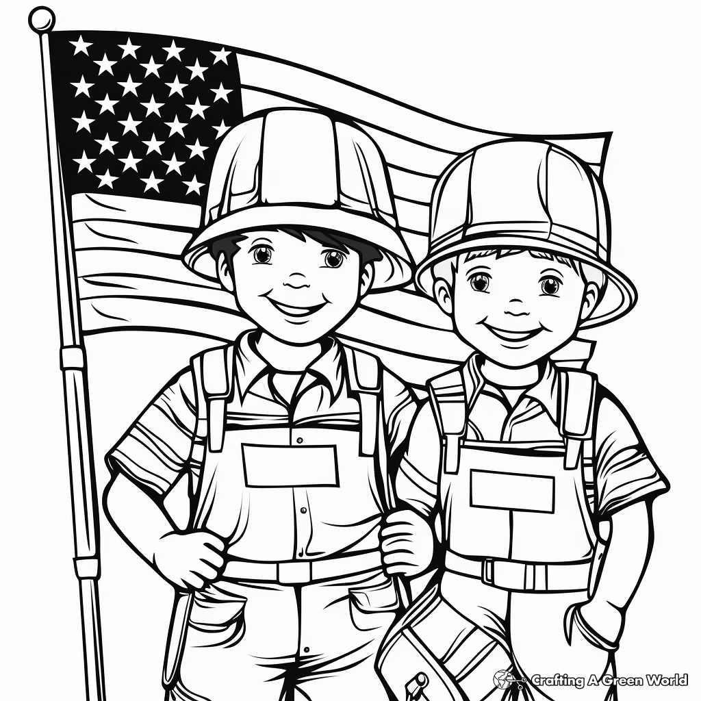 Labor day coloring pages