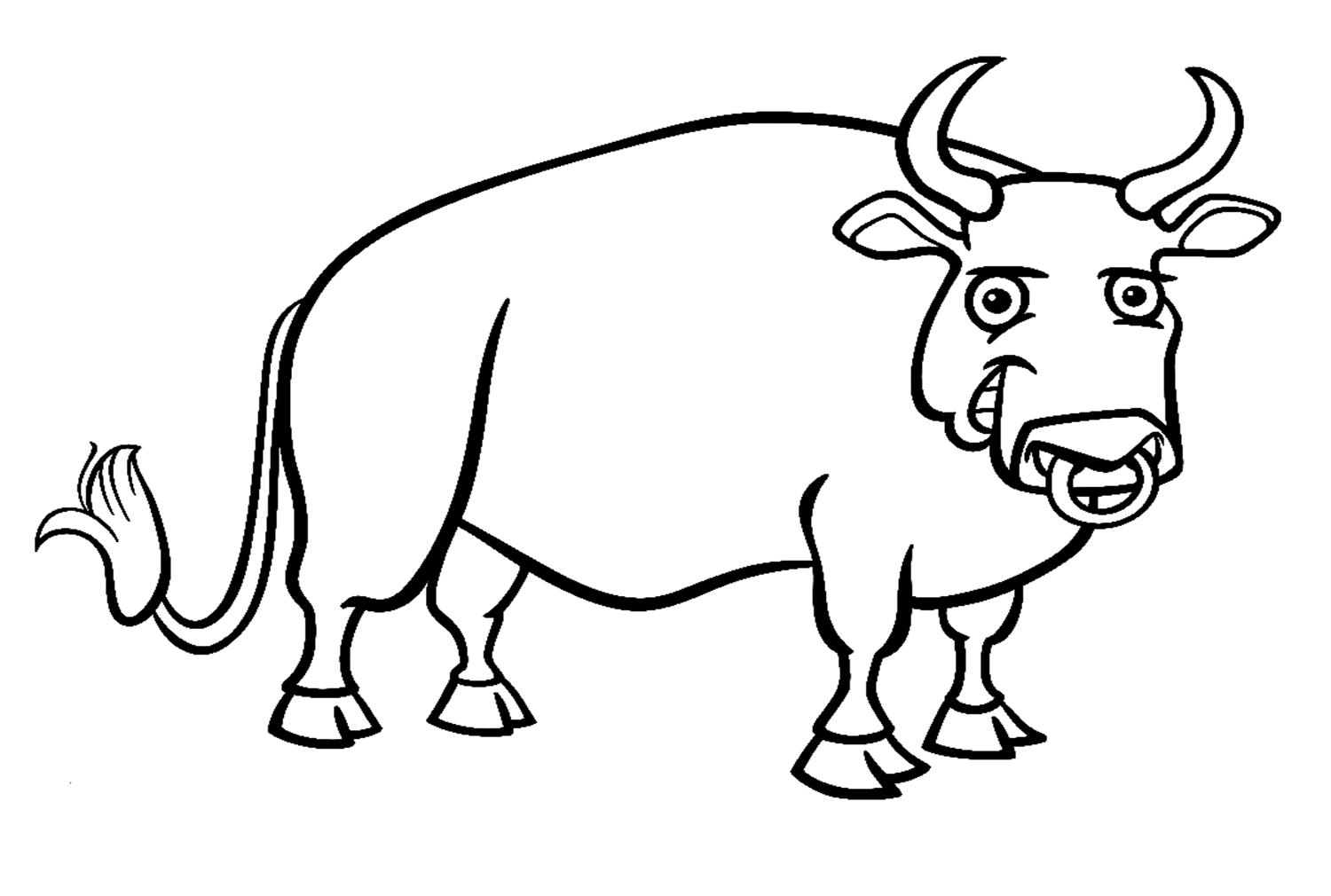 Bull coloring pages