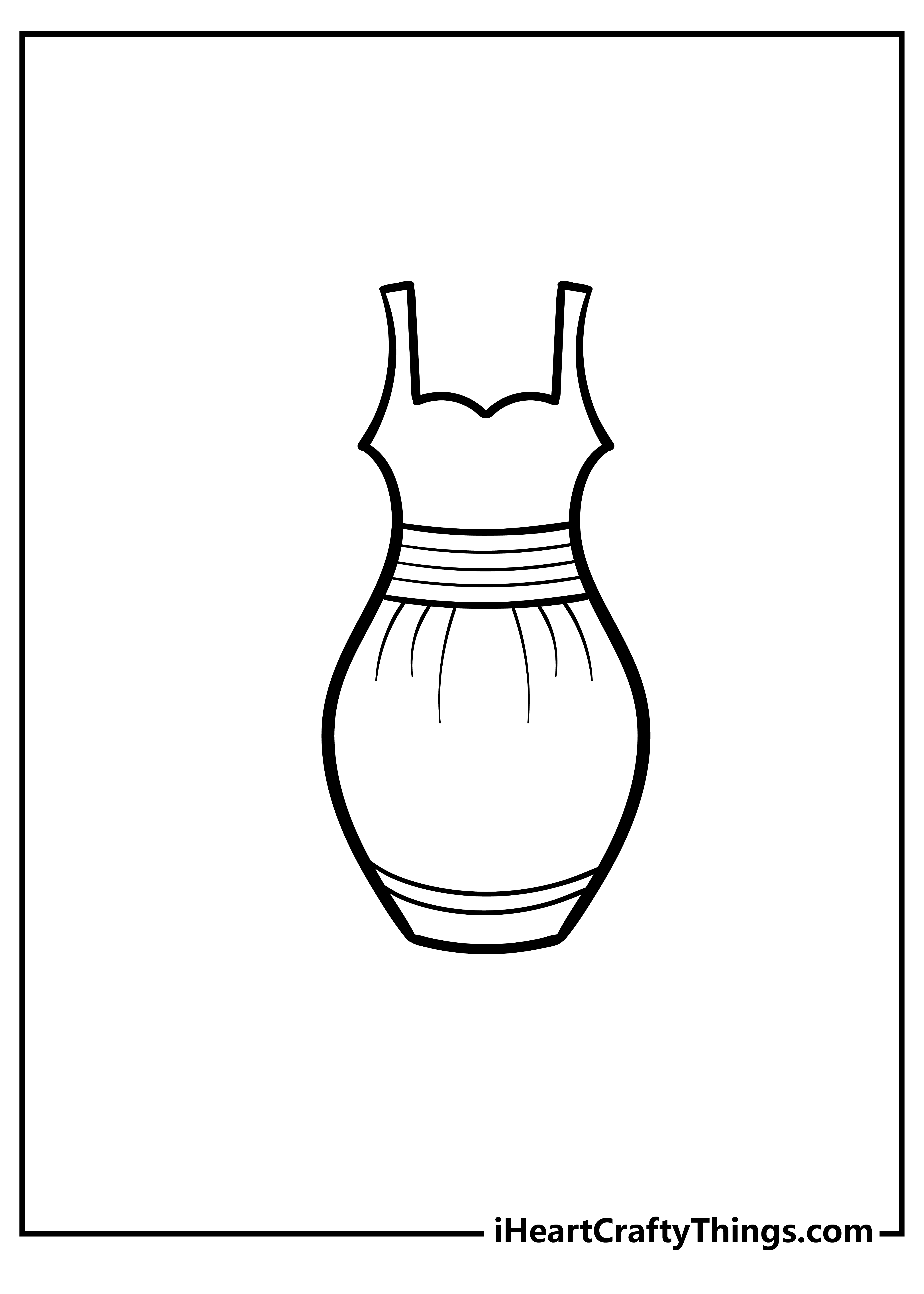 Dress coloring pages free printables