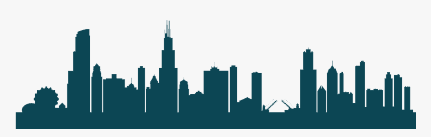 Chicago skyline vector graphics silhouette