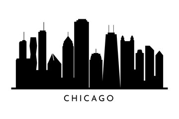 Free vector hand drawn chicago skyline silhouette