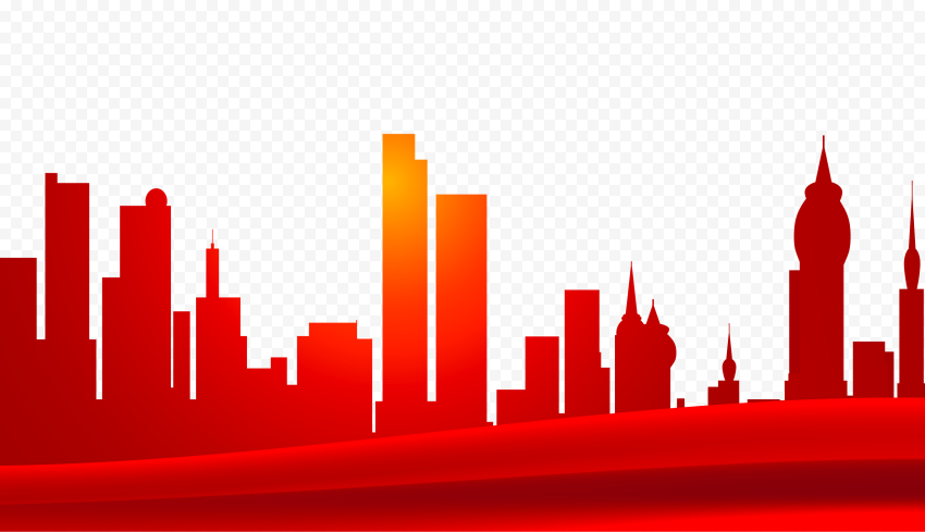 City skyline red silhouette hd transparent png city silhouette cityscape silhouette city skyline silhouette