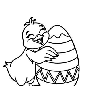 Easter chick coloring pages printable for free download