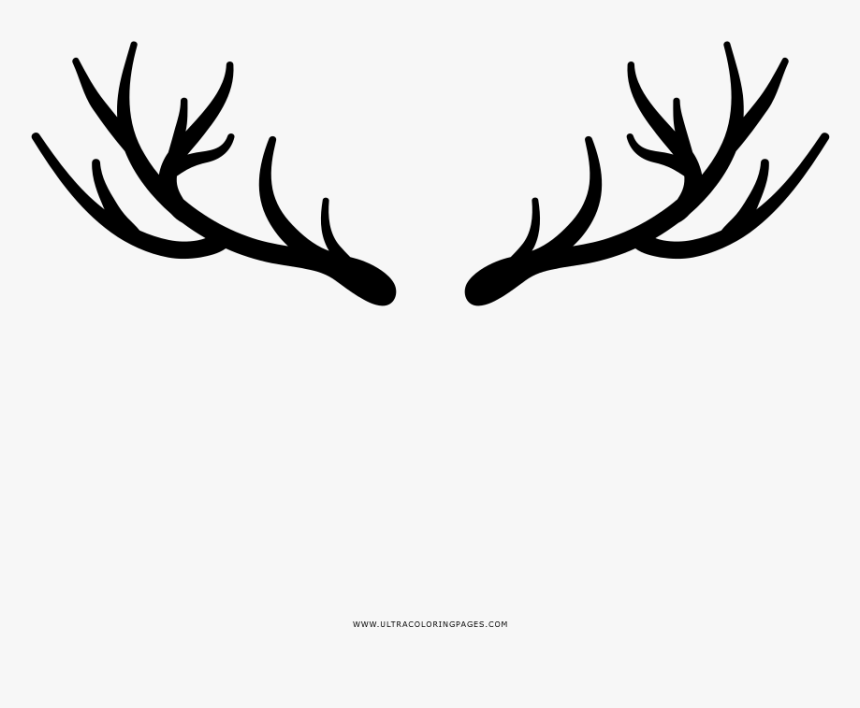 Deer horns coloring page