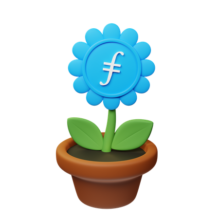 Grt crypto plant pot d icon download in png obj or blend format