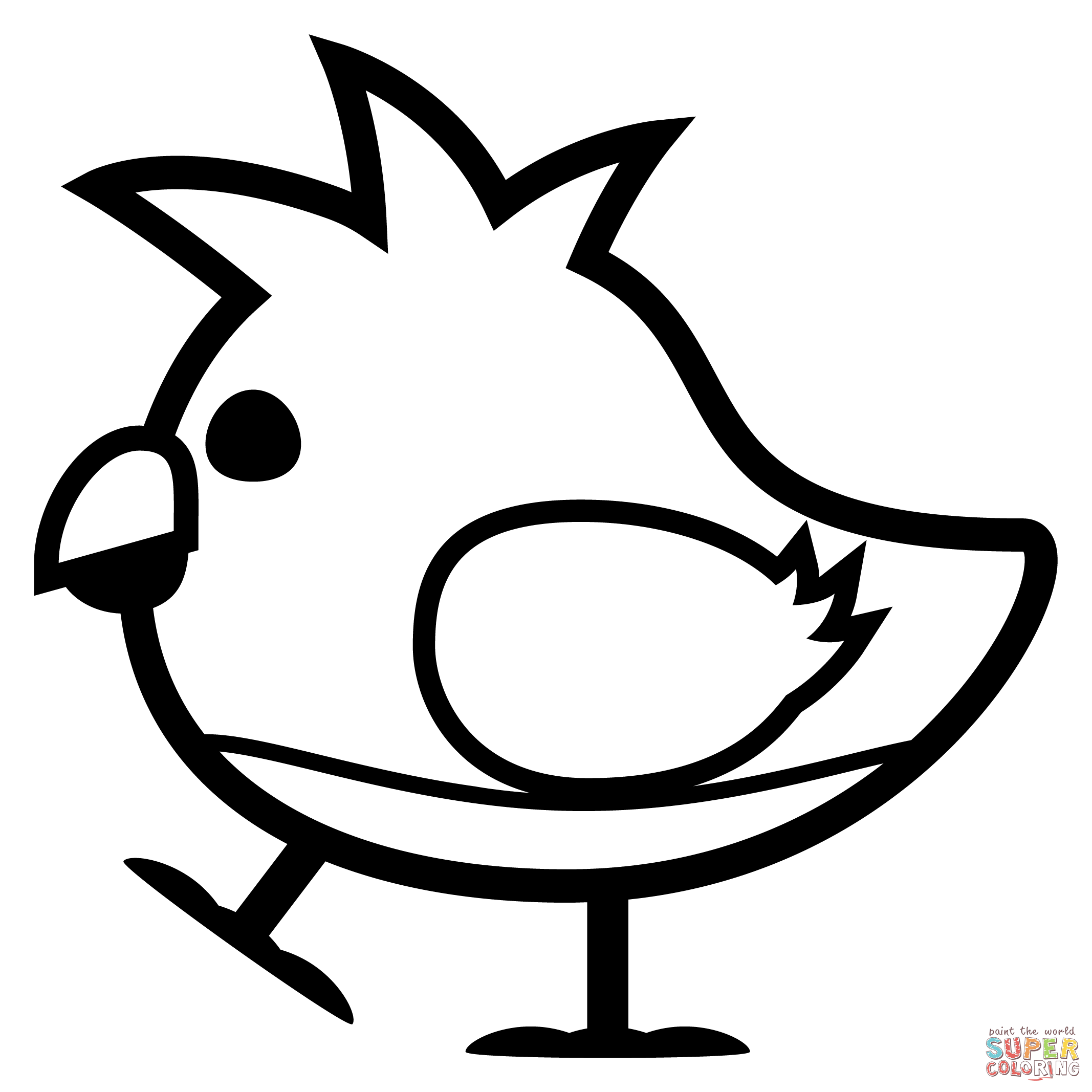 Baby chick emoji coloring page free printable coloring pages