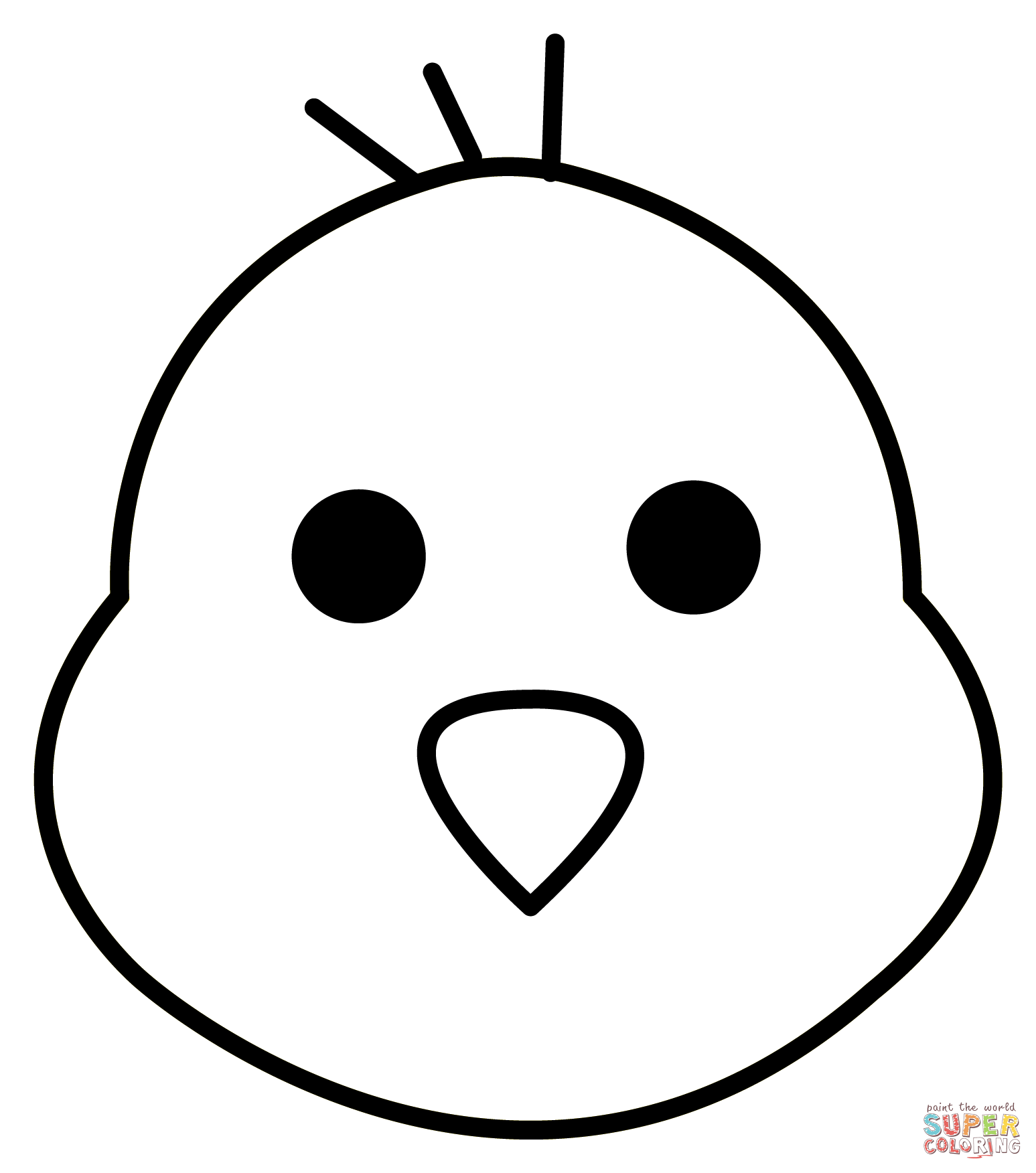 Baby chick emoji coloring page free printable coloring pages