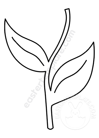 Stem with leaves coloring page