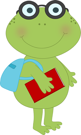 School frog clip art