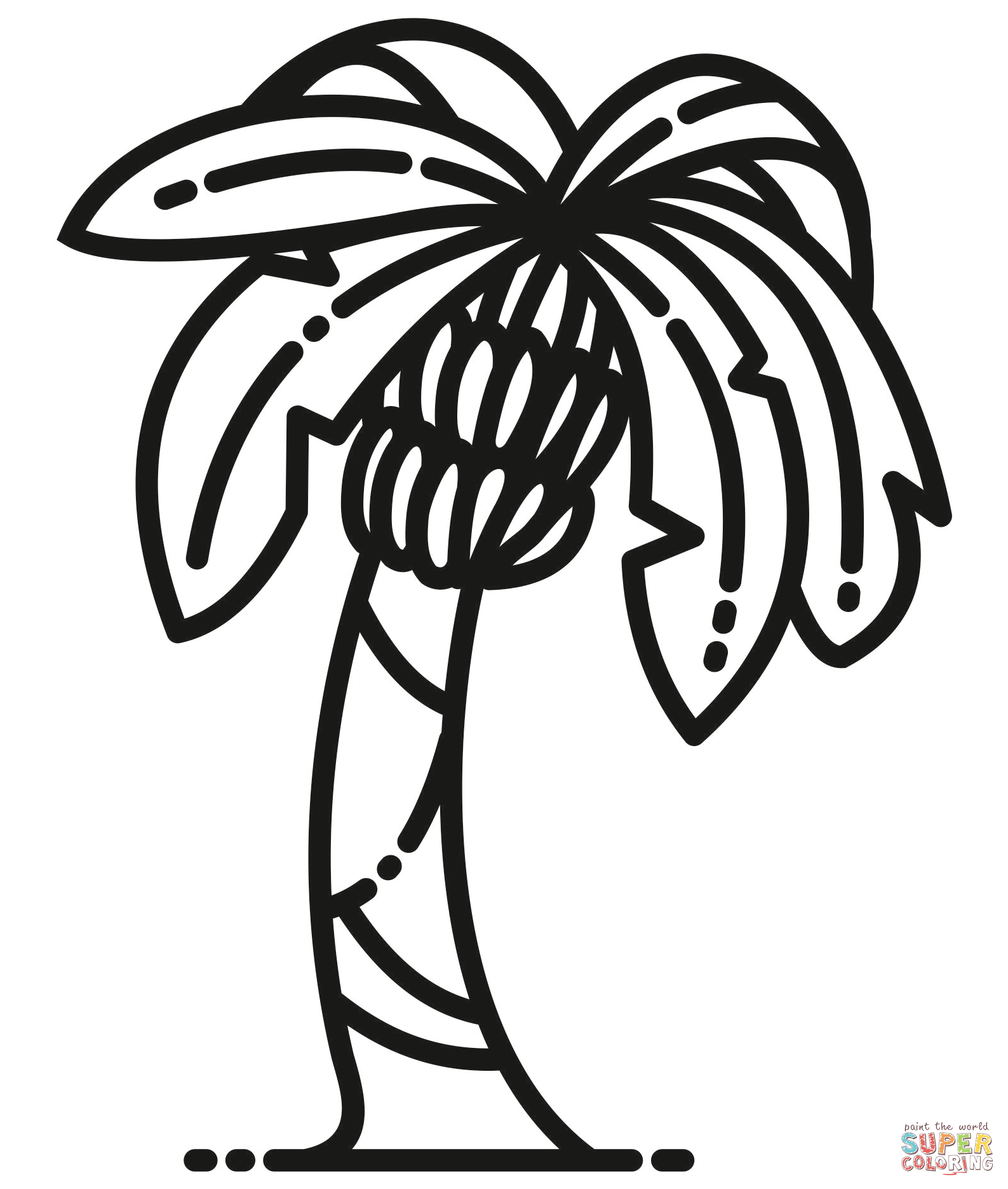 Banana tree coloring page free printable coloring pages