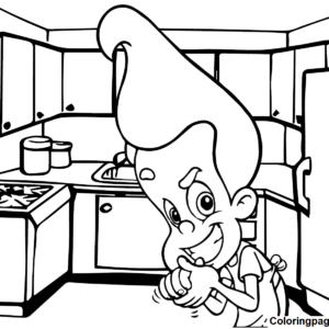 Jimmy neutron coloring pages printable for free download