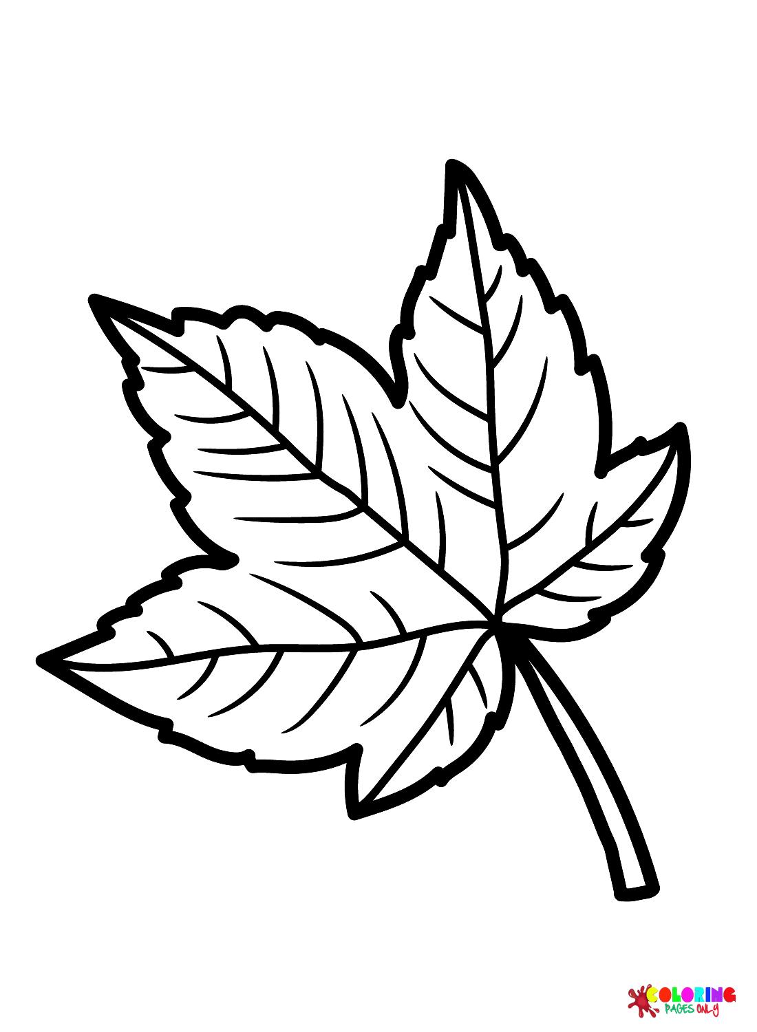 Leaves coloring pages printable for free download