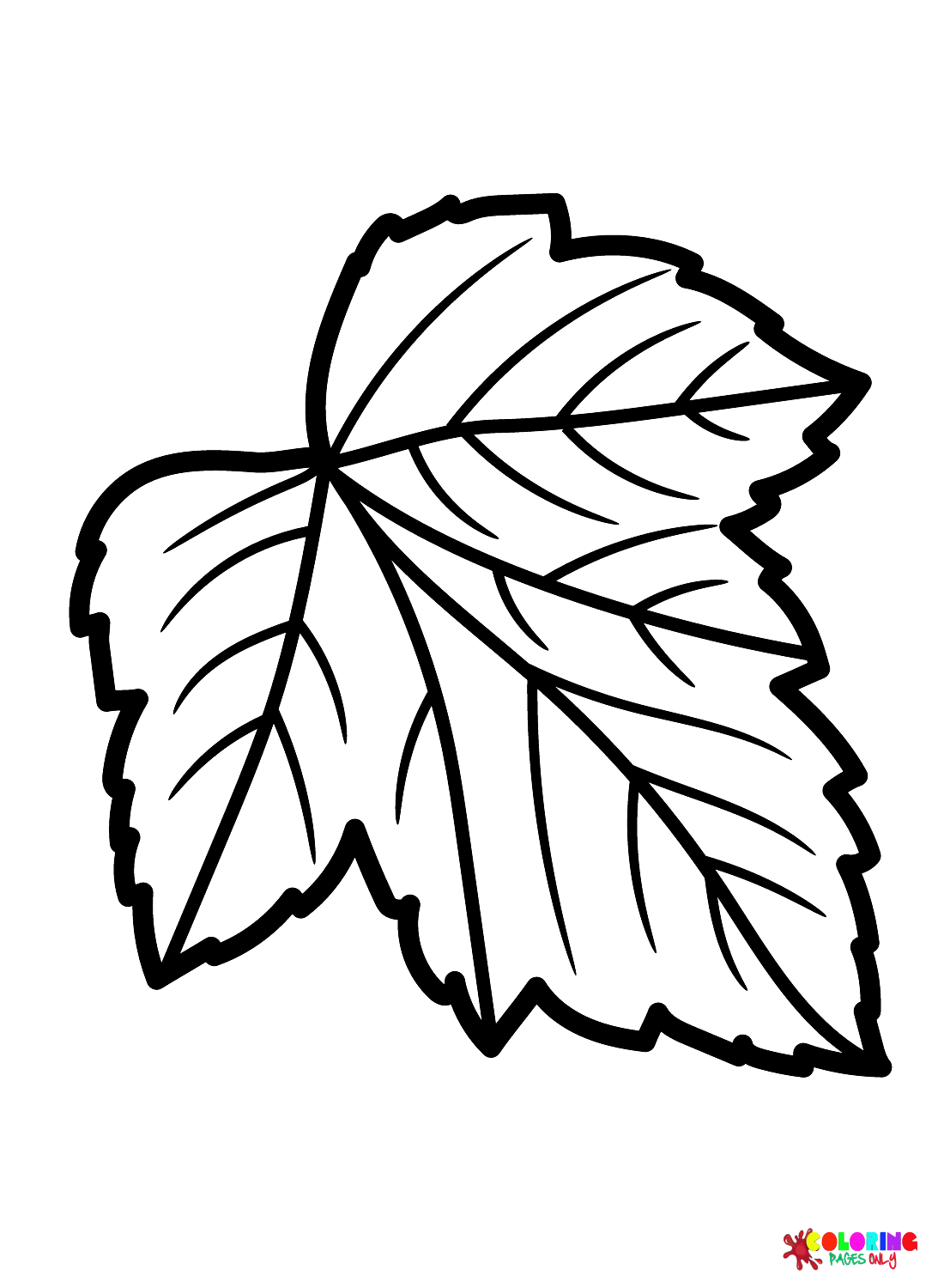 Leaves coloring pages printable for free download