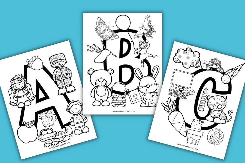 Free printable alphabet coloring pages a