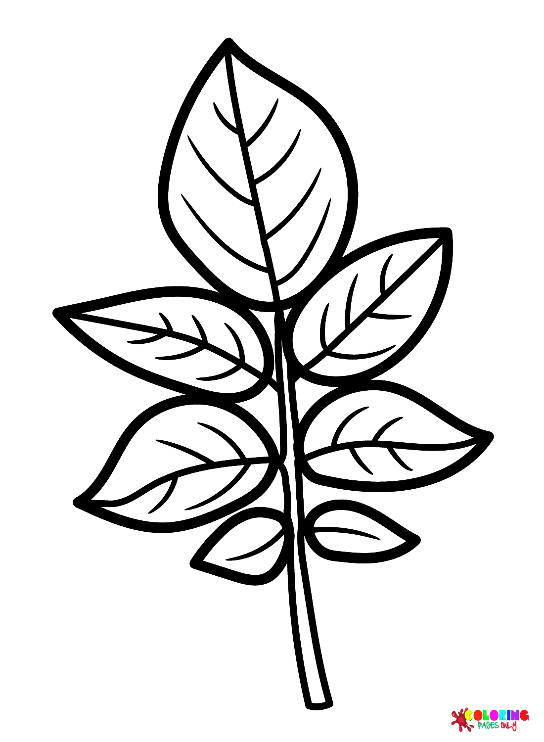 Leaves coloring pages printable for free download