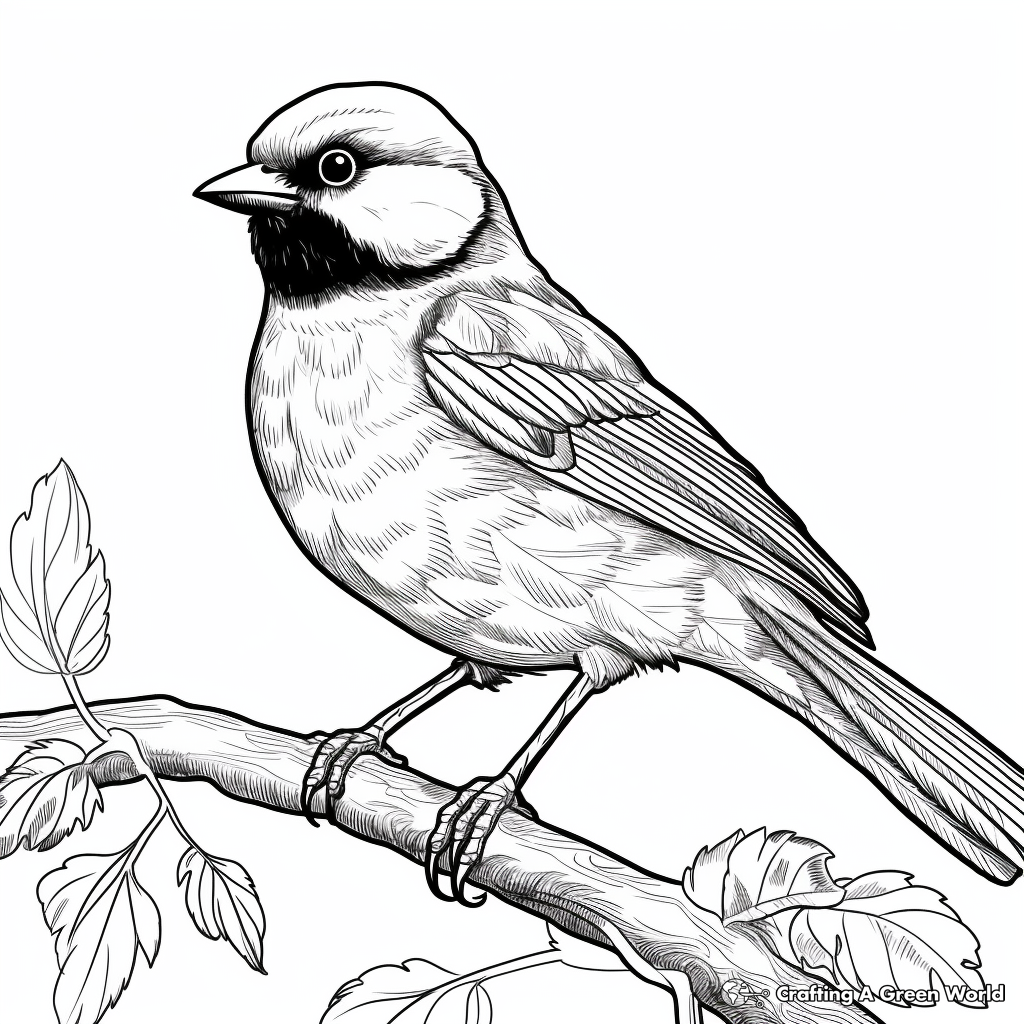 Chickadee coloring pages