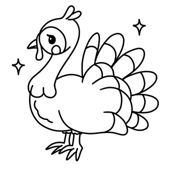 Page outline hen chicken vectors illustrations for free download