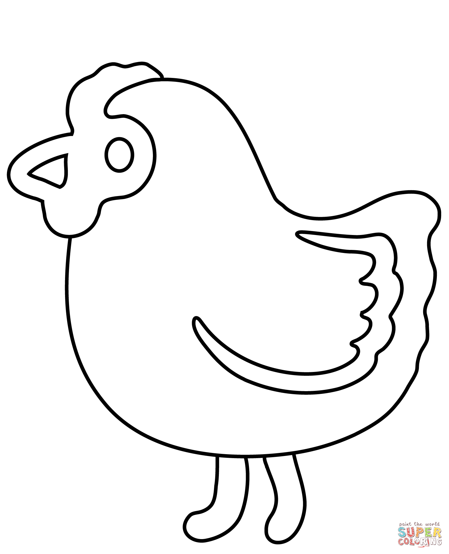 Chicken emoji coloring page free printable coloring pages