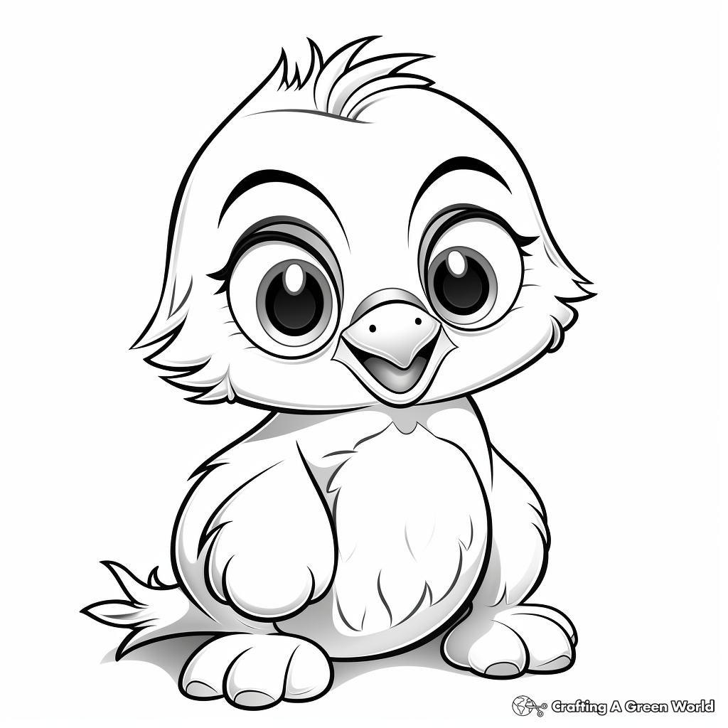 Baby penguin coloring pages