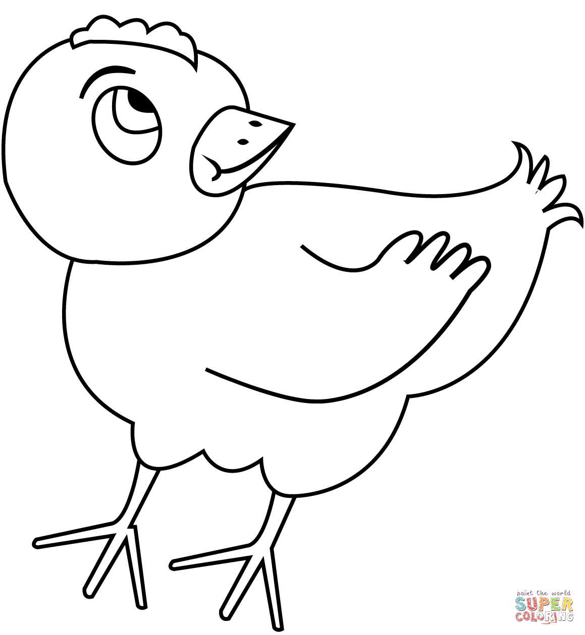 Chicken coloring page free printable coloring pages