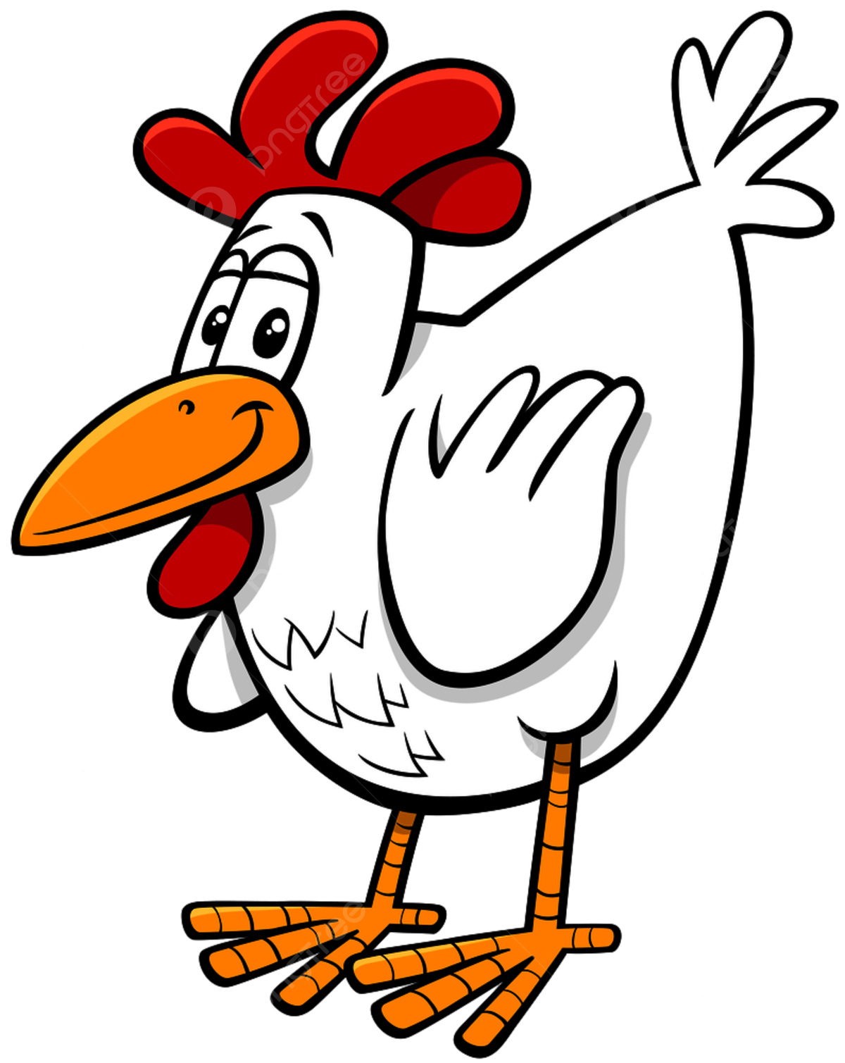 Chicken farm hen vector hd images cartoon illustration of ic hen or chicken farm bird animal character cartoon drawing hen drawing bird drawing png image for free download