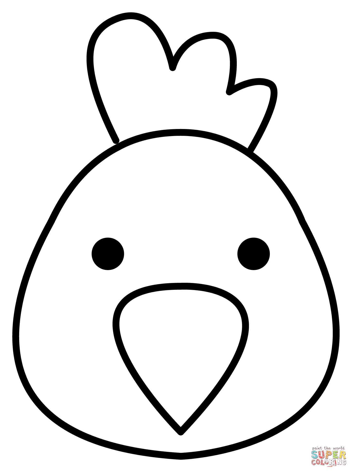 Chicken emoji coloring page free printable coloring pages