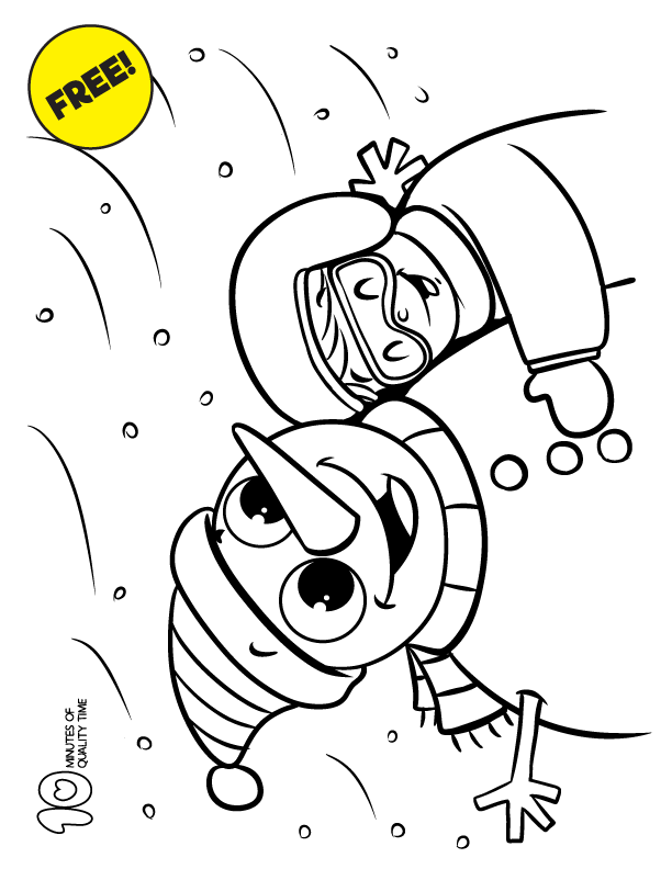 Winter coloring page â minutes of quality time