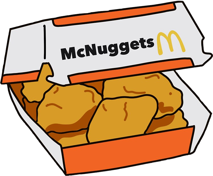 Mcdonalds nugget chickennuggets aesthetic cute orangeaesthetic mcnuggets white yellow freeâ cute easy drawings cute food drawings cute laptop stickers