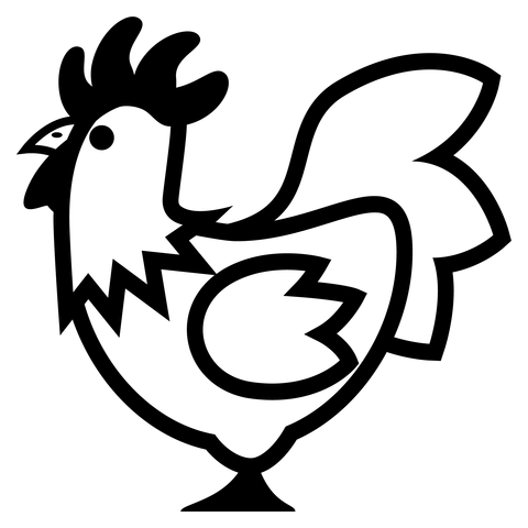 Chicken emoji coloring page free printable coloring pages