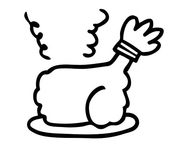 Chicken wing coloring page