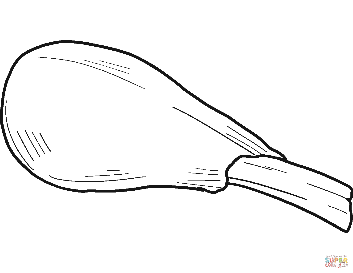 Chicken leg coloring page free printable coloring pages