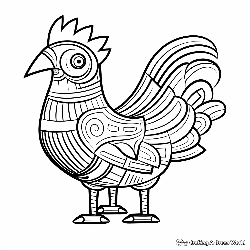 Chicken coloring pages for adults