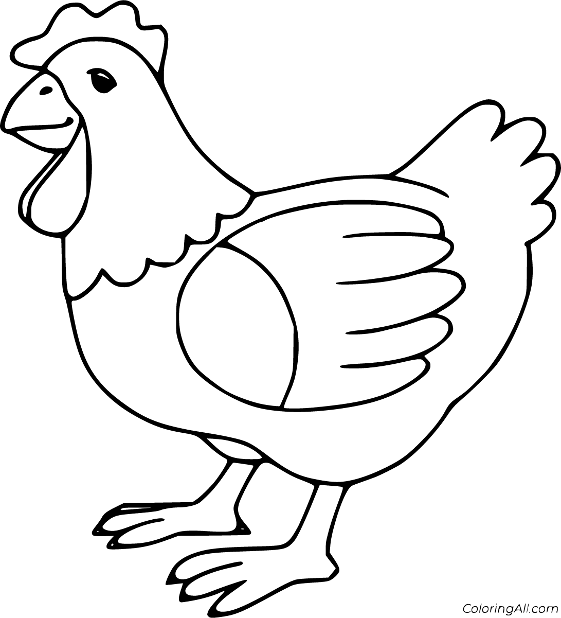 Free printable chicken coloring pages in vector format easy to print from any device and autâ chicken coloring chicken coloring pages cartoon coloring pages