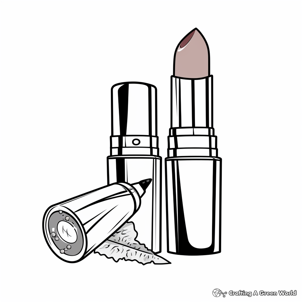 Lipstick coloring pages