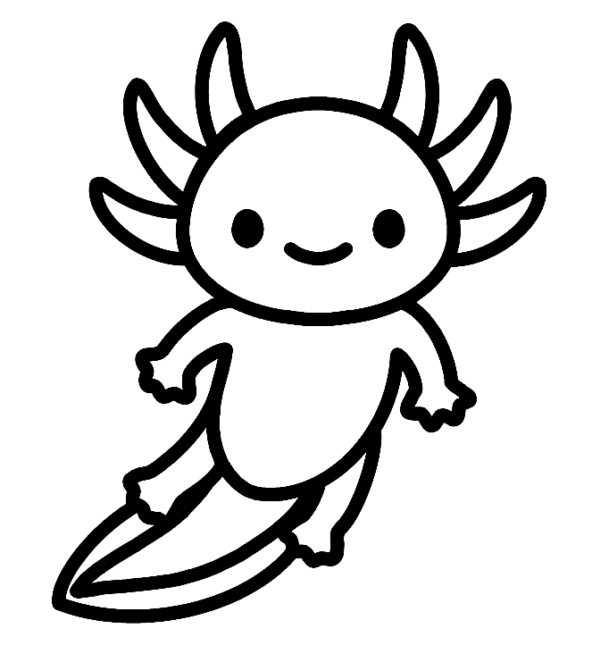 Axolotl coloring pages printable for free download