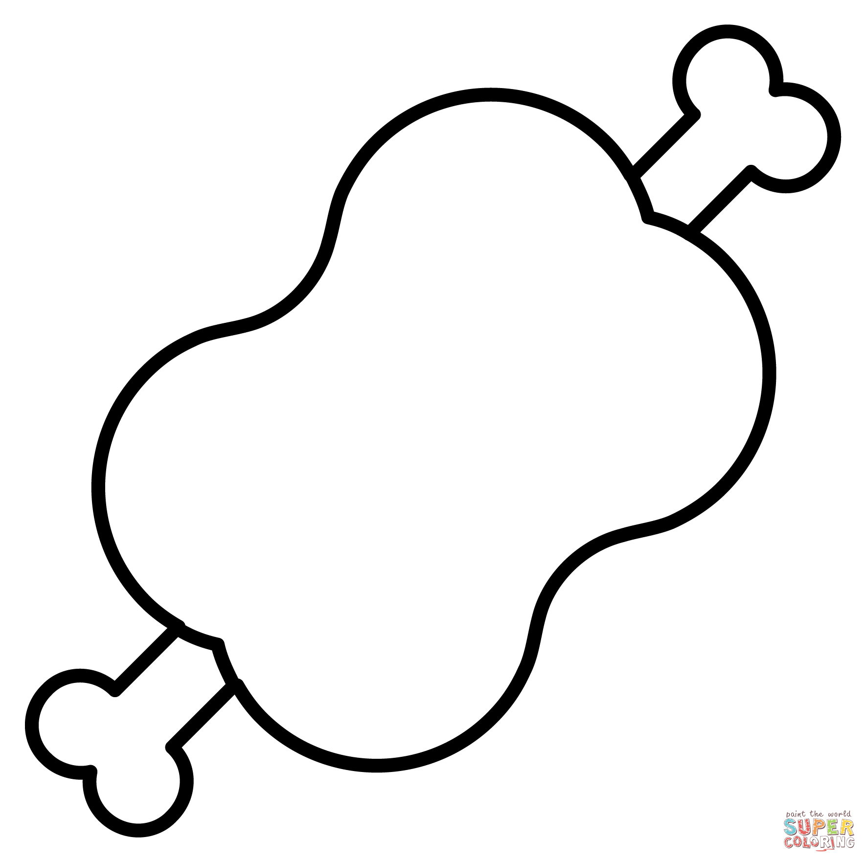 Meat on bone emoji coloring page free printable coloring pages