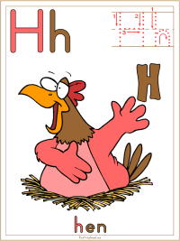 Alphabet letter h hen preschool lesson plan printable activities and worksheets