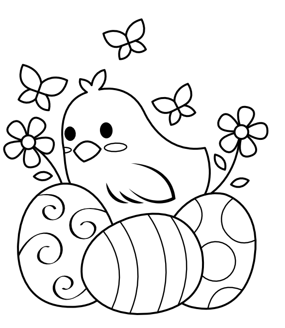 Easter eggs coloring pages printable for free download