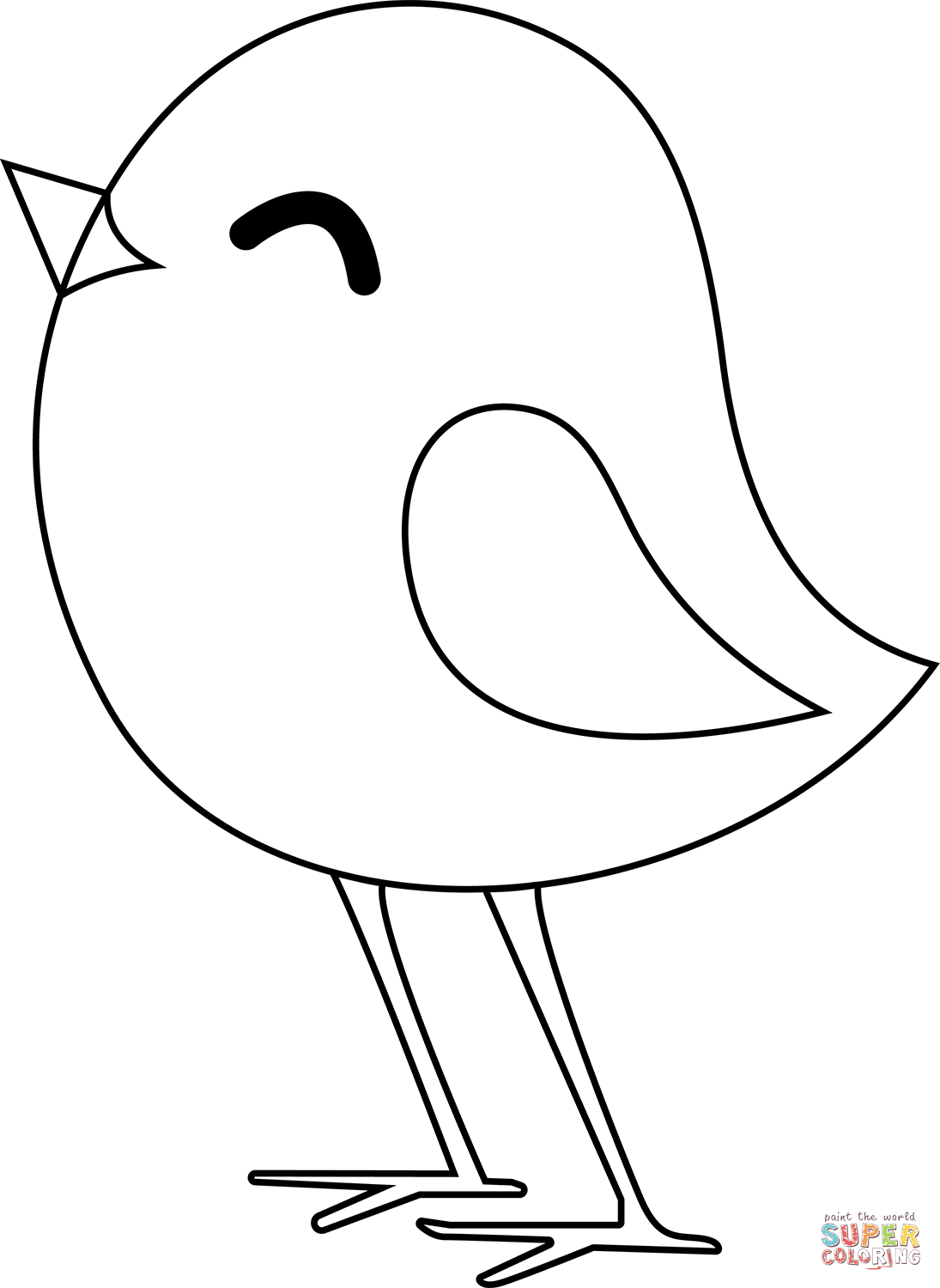 Cute chick coloring page free printable coloring pages