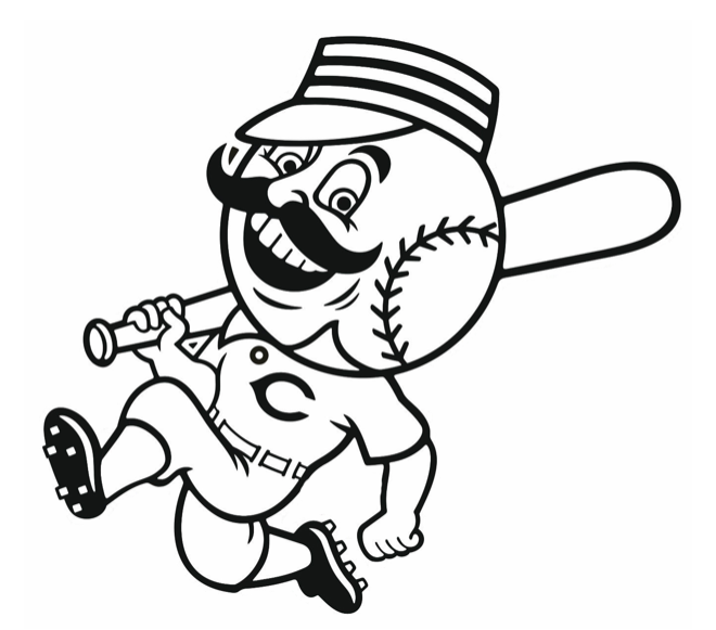 Mr redlegs coloring page baseball coloring pages coloring pages baseball mascots