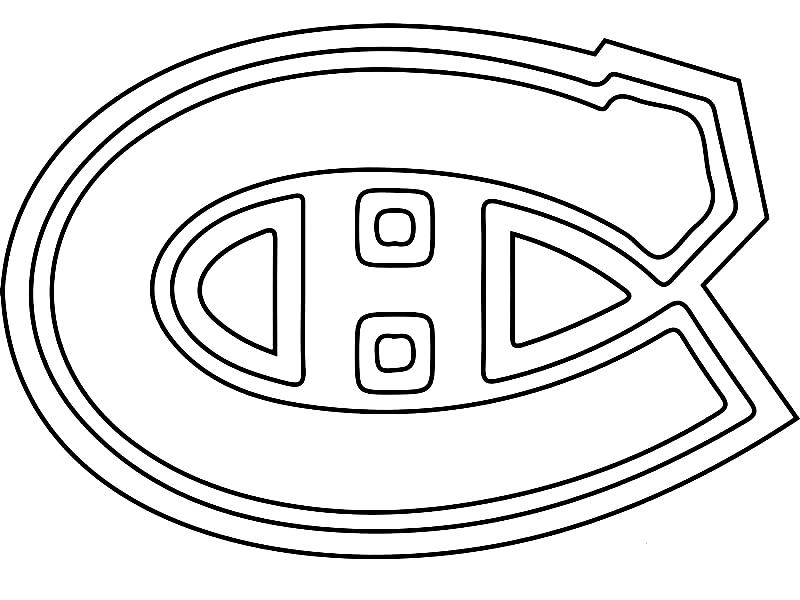 Montreal canadiens logo coloring page