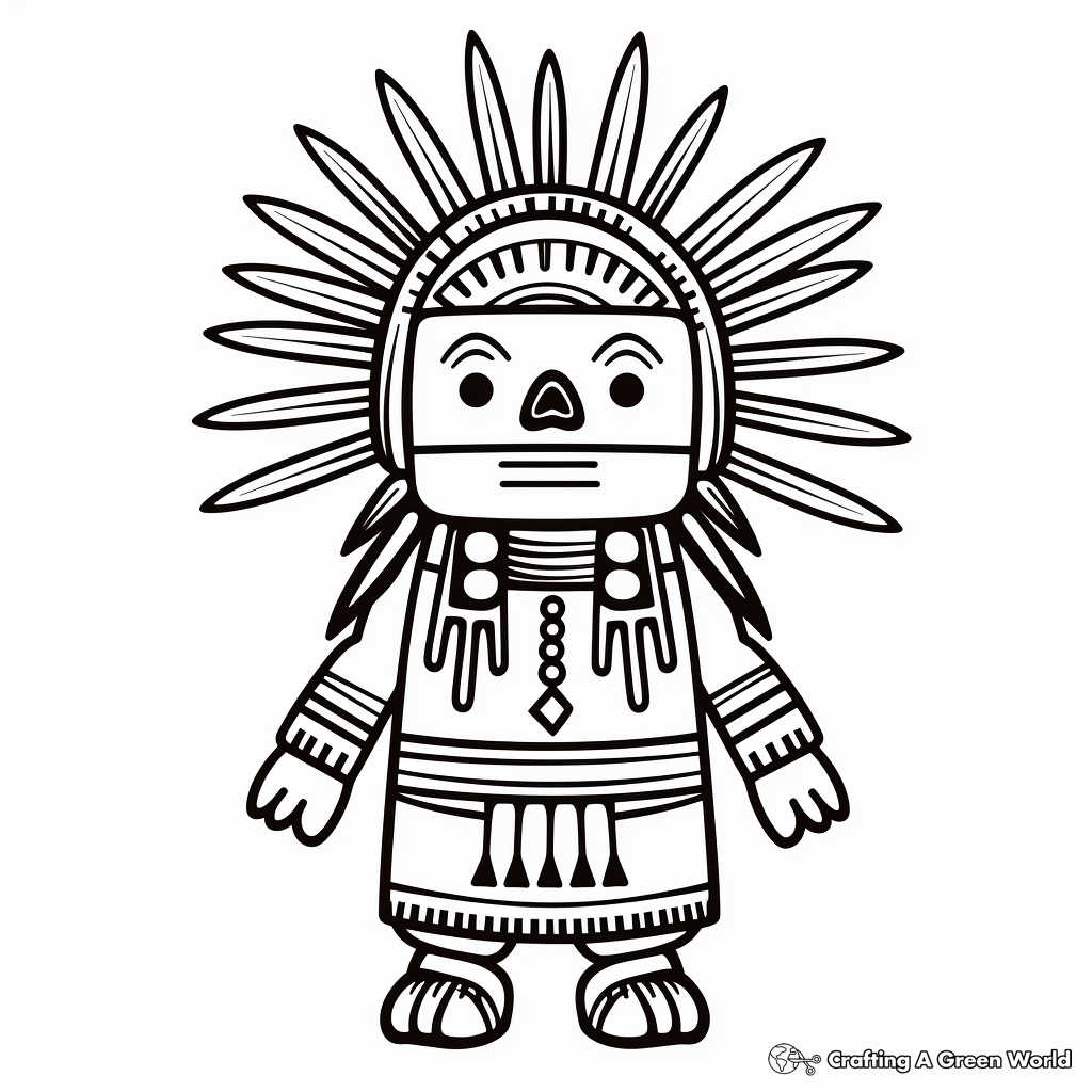 Kachina doll coloring pages