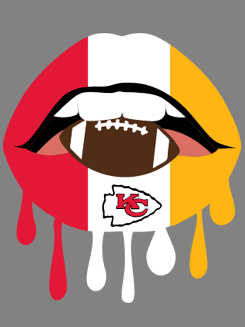 Dripping lips football kansas city chiefs svg â handmade by toya